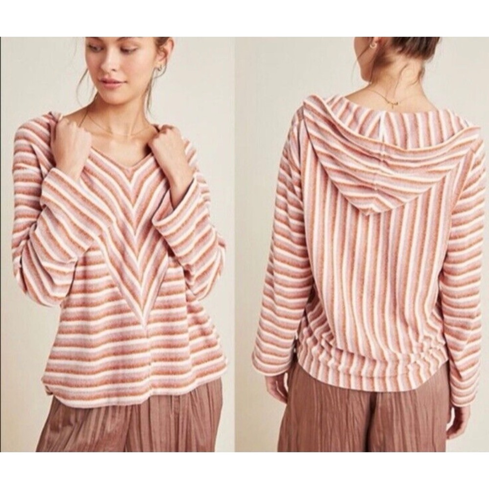 Saturday Sunday Anthropologie‎ Chenille
Striped Hoodie XS